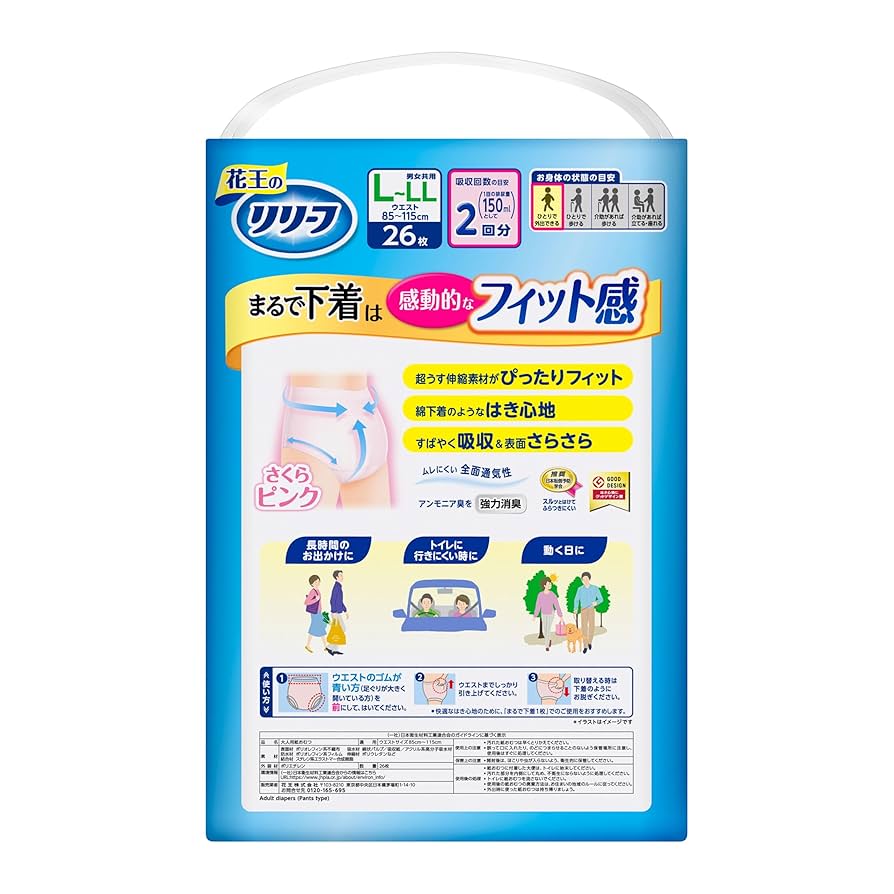 Amazon.co.jp: リリーフ パンツタイプ まるで下着 2回分 ピンク